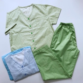 Pyjama cho mẹ và bé họa tiết caro tinh tế, vải thô lụa Hàn 100% cotton mềm mịn, thoáng mát.