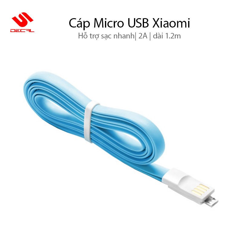 Cáp Micro USB 2A Xiaomi hỗ trợ sạc nhanh - dây dẹp 1 mét 2