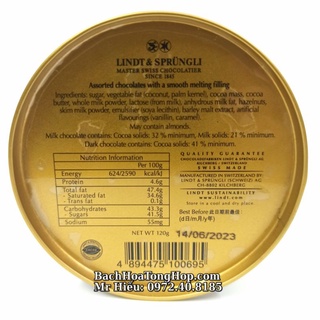 [Hỏa Tốc] Socola Lindt Lindor hộp sắt 120g