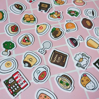 Bộ 40 sticker chủ đề Nhà hàng - GB003 (Ảnh thật tự chụp)