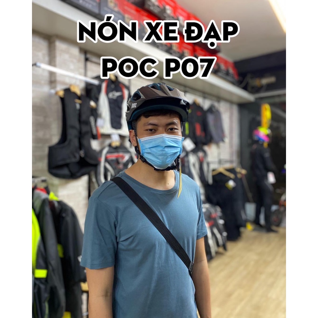 Mũ xe đạp POC 07 xanh ruban - Nón bảo hiểm thể thao chính hãng