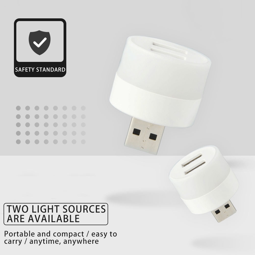 Đèn Đọc Sách Bảo Vệ Mắt Sạc USB Hình Tròn Nhỏ Tiện Lợi Dành Cho Máy Tính / Điện Thoại