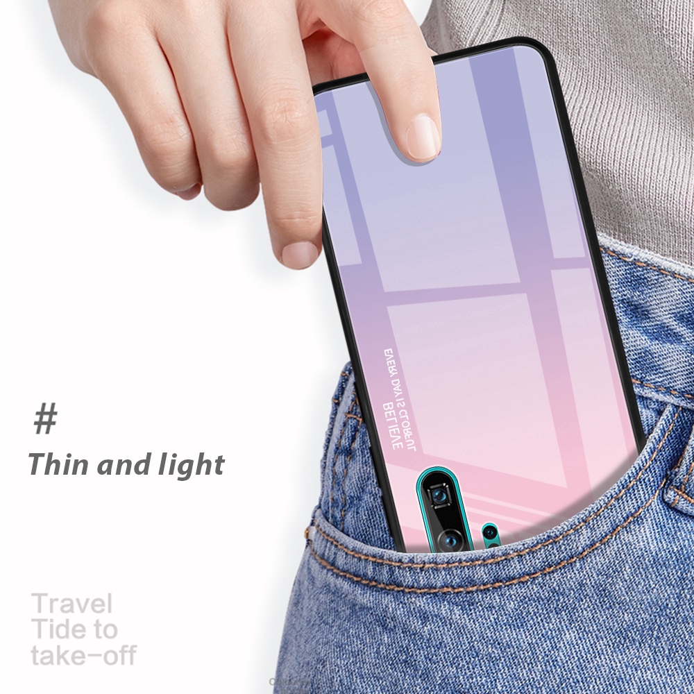 Ốp điện thoại mặt kính cường lực màu loang cho Samsung Galaxy A70 A50 A30 A10 M20 S10 plus | BigBuy360 - bigbuy360.vn