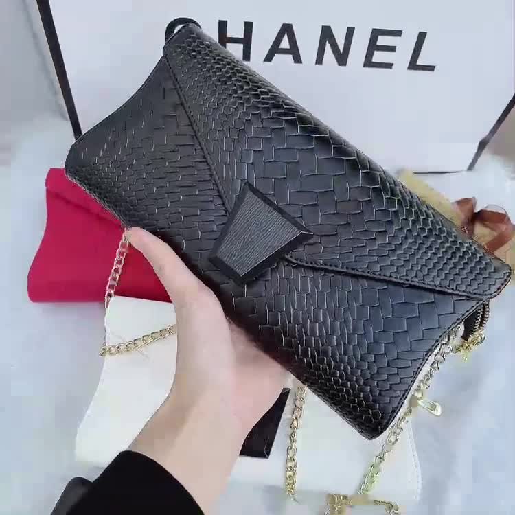 Túi, ví cầm tay nữ da vân khuy gỗ có dây đeo dài, cao cấp quảng châu | BigBuy360 - bigbuy360.vn