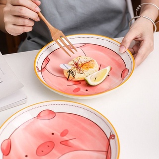 Đĩa sứ tròn phi 20cm hoạt hình
