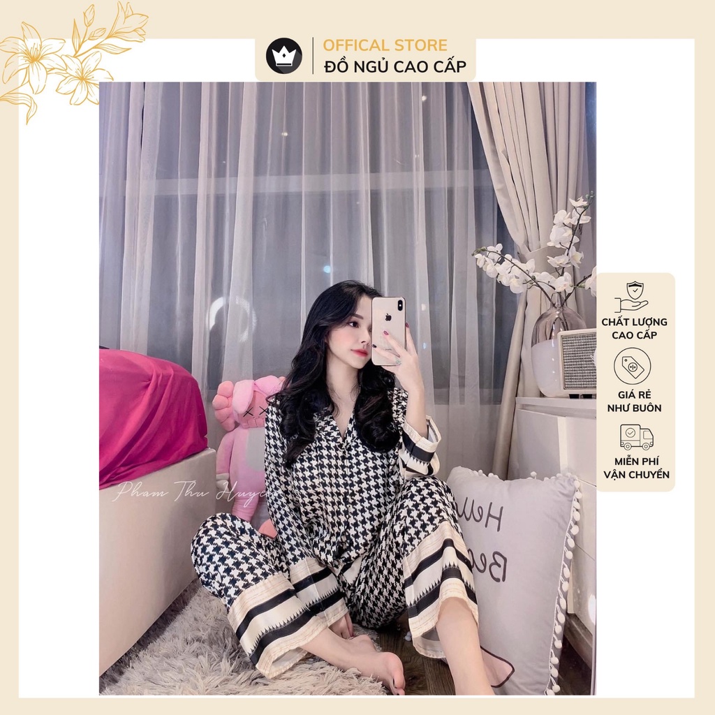 Đồ bộ Pijama - Bộ lụa Latin Dài tay cao cấp vải mềm mại, họa tiết nhẹ nhàng, trẻ trung | BigBuy360 - bigbuy360.vn