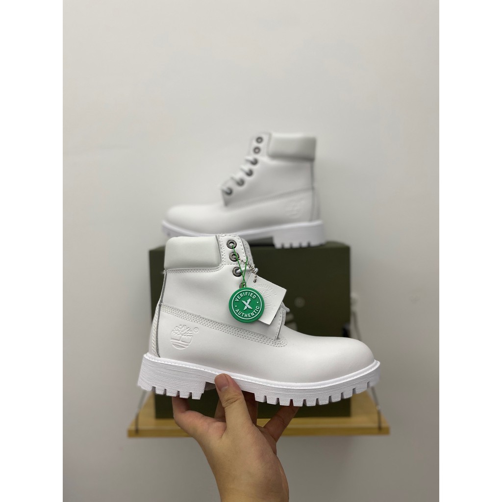 ▧☫Giày Timberland Tim Bailan trắng cao cấp chống mài mòn không- trượt đại hoàng đi ngoài trời nam và nữ cùng một