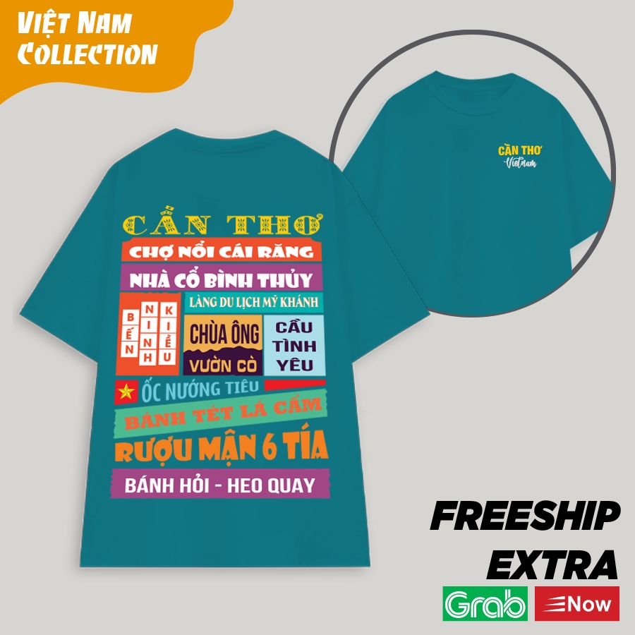 Áo Thun Unisex Nam Nữ Oversize Local Brand Tỉnh Thành - Cần Thơ