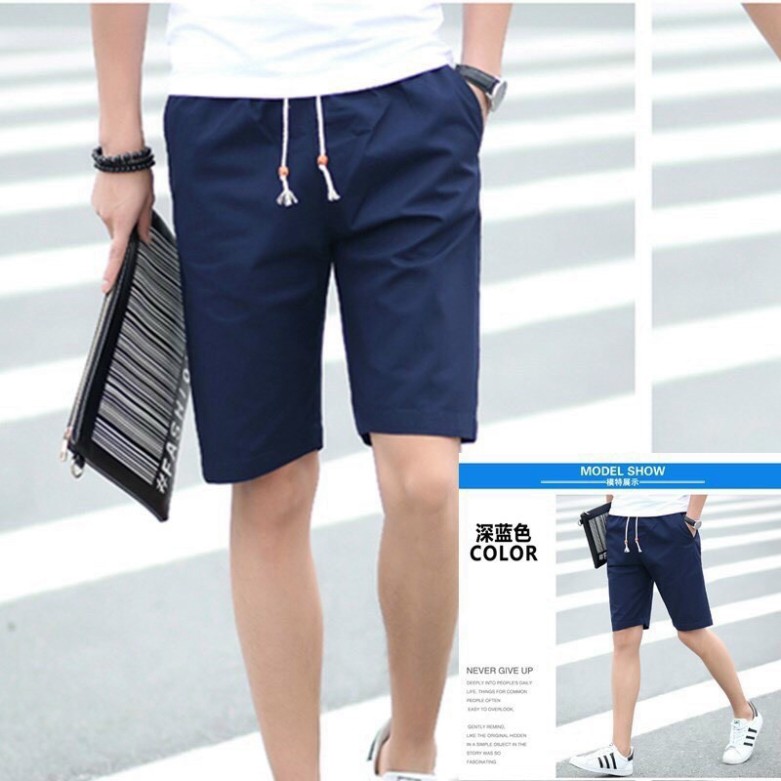 Quần short kaki lưng thun phong cách Hàn quốc | BigBuy360 - bigbuy360.vn