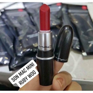 Son mac mini ruby woo màu đỏ thuần