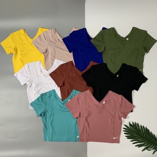 ÁO CROPTOP THUN LẠNH CỔ TIM - Naqi trơn