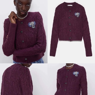 Áo len tím zara auth