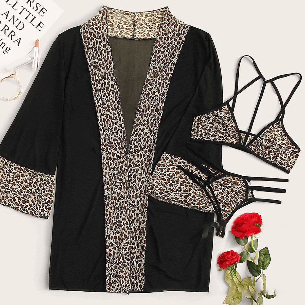 [Hàng Mới về] Áo cardigan tay dài họa tiết da báo thời trang
 | BigBuy360 - bigbuy360.vn