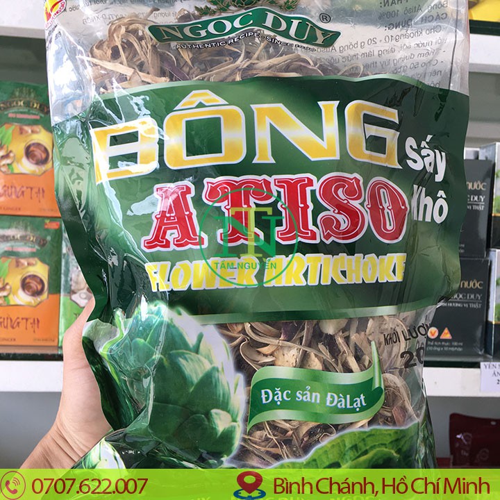 Bông Atiso Đà Lạt sấy khô nguyên chất (Gói 200g)-Chính hãng Ngọc Duy