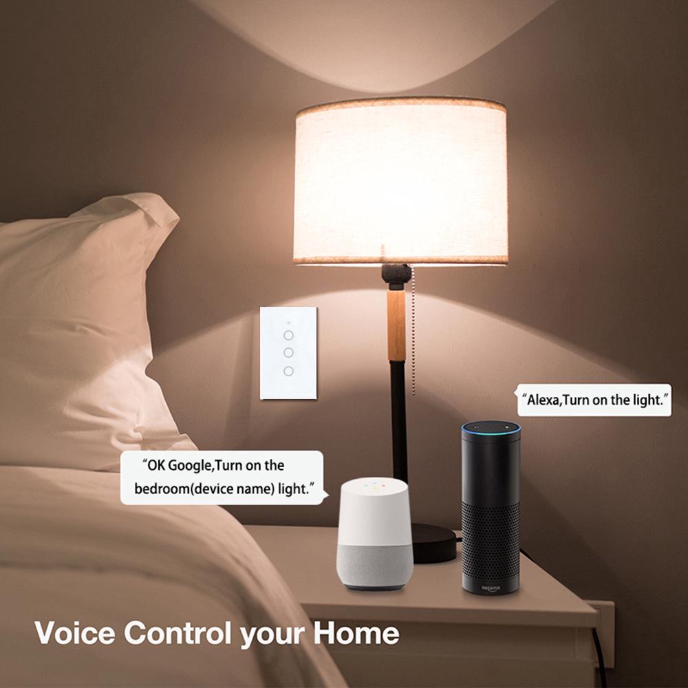 Smart Switch Wall Light WIFI APP Remote Touch Contorl Switch For Alexa/Echo Home Type 120 Xmm
