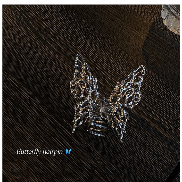 Kẹp Tóc Cá Mập Lớn Bằng Kim Loại Phong Cách punk Cổ Điển Cho Nữ