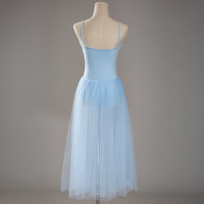 Người lớn ánh sáng màu xanh hiện đại Ballet vũ công quần áo thanh lịch hiện đại váy biểu diễn trang phục đặc biệt có thể