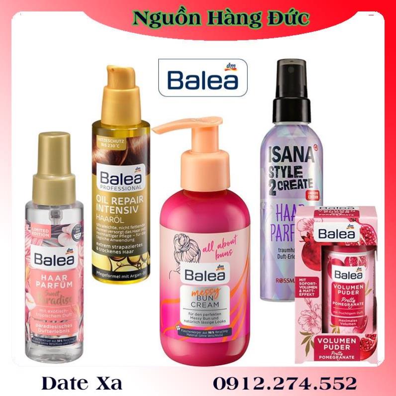 Bộ Kem làm phồng tóc, dầu dưỡng tóc, bột phồng tóc, xịt nước hoa tóc Balea của Đức- Date mới Đủ Bill