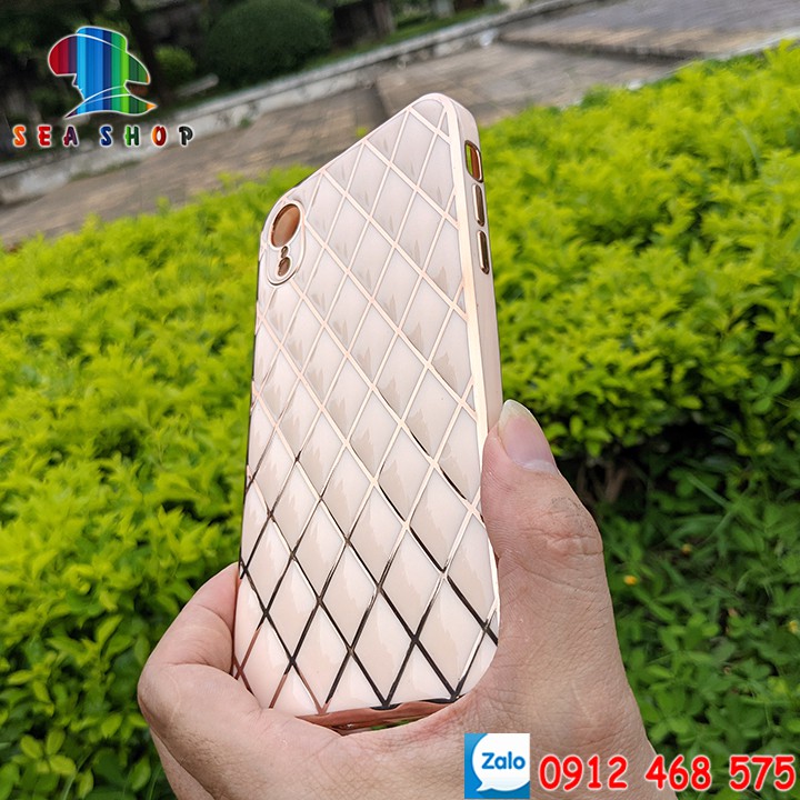 Ốp lưng iPhone - KẺ CARO - VIỀN VUÔNG GIỐNG iPHONE 12 - Nhựa dẻo - cho các dòng ip 7 Plus, 8Plus, XS Max, XR, 11 Pro Max