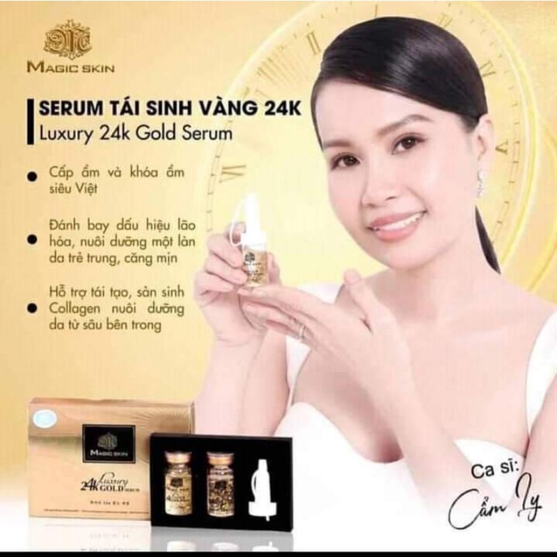 Srum 24k dưỡng da cao cấp luxury 24 gold srum magic skin