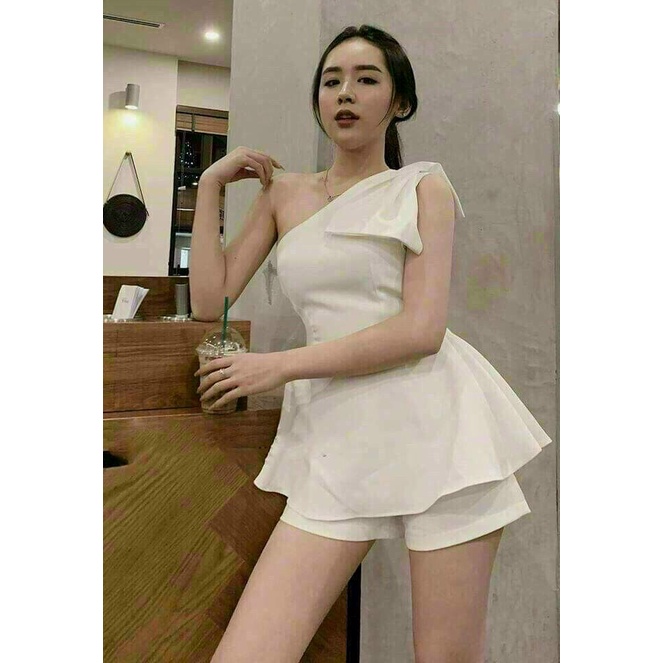 Set Đồ Nữ Đẹp ⚡𝙎𝙄𝙀̂𝙐 𝙎𝘼𝙇𝙀⚡ Set Bộ Đồ Lệch Vai Kêt Nơ Thời Trang Sang Chảnh Cho Nàng Dạo Phố - 72102