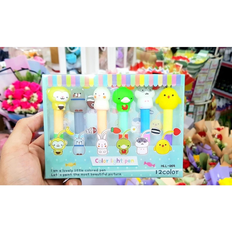 BÚT HILIGHT ĐẦU THÚ 12 MÀU