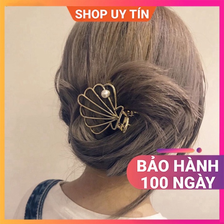Kẹp tóc càng cua Hàn Quốc nữ đẹp hottrend 2023 kim loại cỡ size lớn iLita - Cặp búi tóc dễ thương cào 10 răng, 14 răng