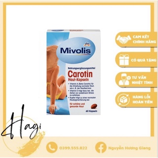 Viên uống chống nắng Carotin Mivolis 60 viên Đức