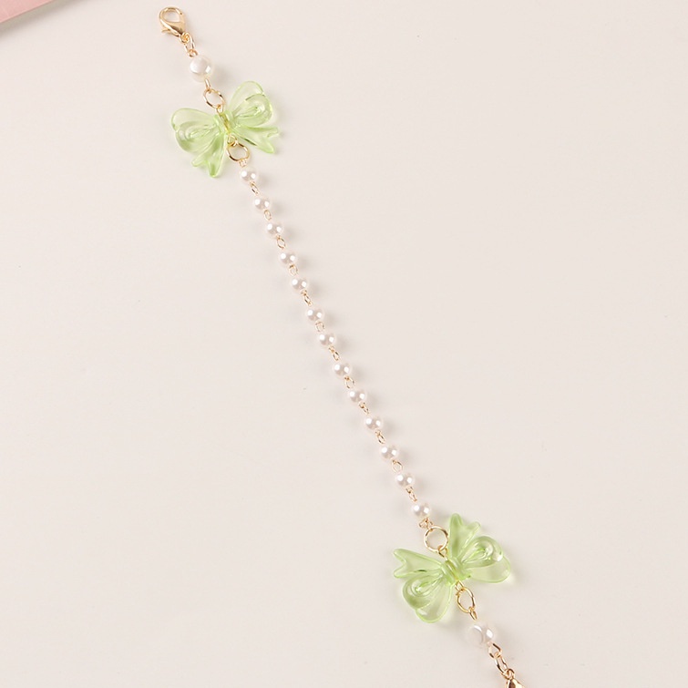 Dây Đeo Mặt Nạ Ngọc Trai/Bướm/Bướm/Mặt Nạ Dài 23CM
