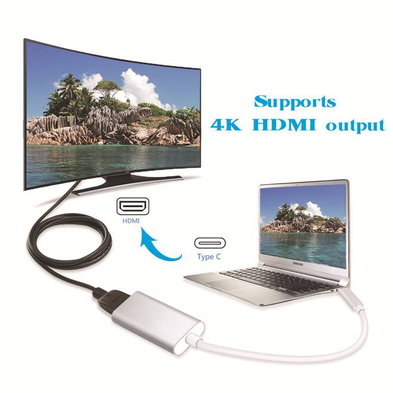 Bộ Chuyển Đổi Loại C Sang Hdmi Hd Hỗ Trợ 4k X 2k Usb3.1 Sang Hdmi