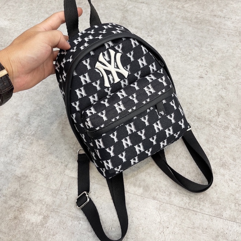 Balo mini MLB hoạ tiết monogram hàng xuất dư cao cấp phong cách Hàn Quốc - Hùng Nón Hiệu