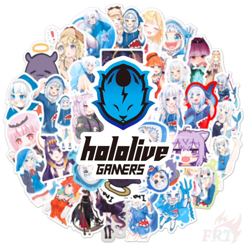 ❉ Hololive Vtuber Gawr Gura Series 02 Stickers ❉ 50Pcs/Set Fashion DIY Waterproof Decals Doodle Stickers