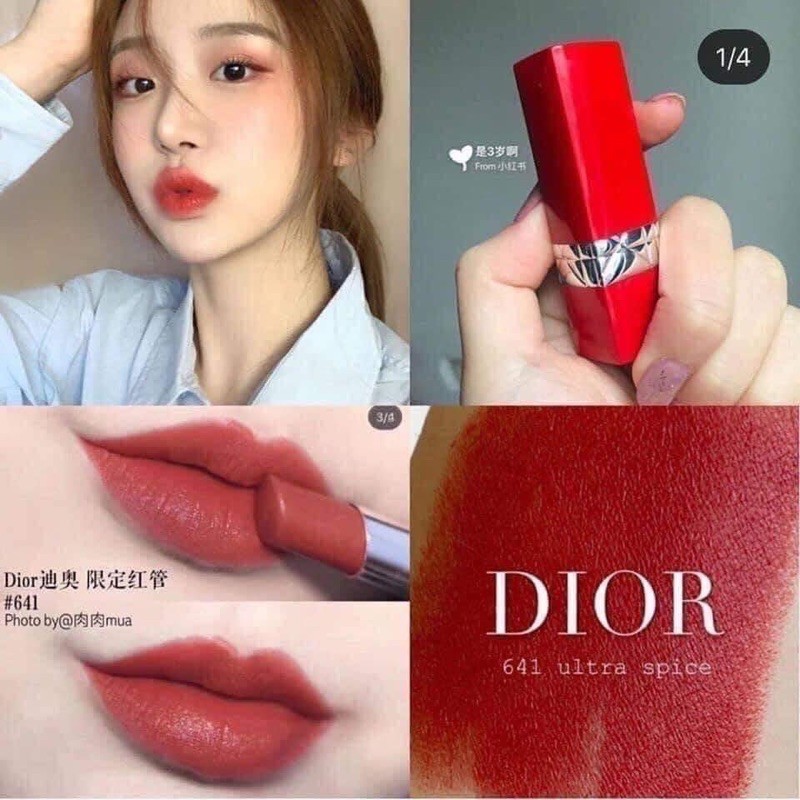 Son Dior 641 Ultra Spice (Đỏ Nâu)– Ultra Rouge Vỏ Đỏ