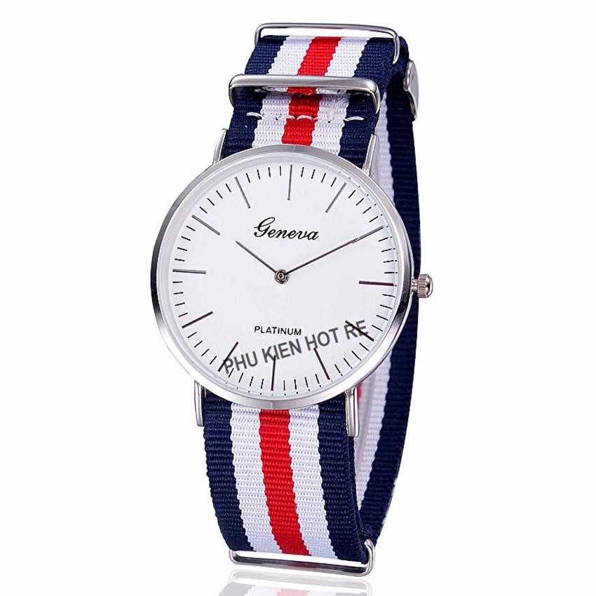 Đồng hồ Unisex dây vải nato Geneva