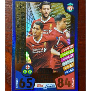 Topps match attax Liverpool trio. ( thẻ cầu thủ )