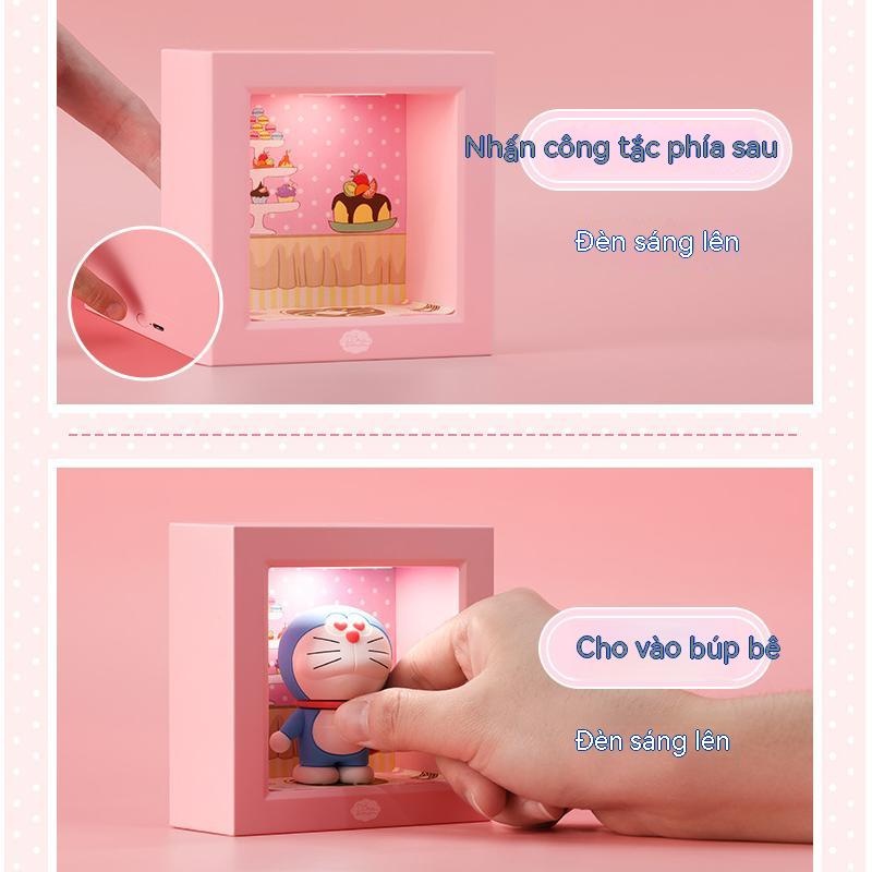 Mới Doraemon Khung ảnh nhỏ Đèn ngủ Đèn ngủ Đèn ngủ Phim hoạt hình Búp bê Trang trí Khí quyển Ánh sáng Quà tặng sinh nhật