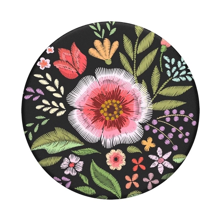 Giá đỡ điện thoại thông minh Popsockets Flower Flair BK - Hàng Chính Hãng