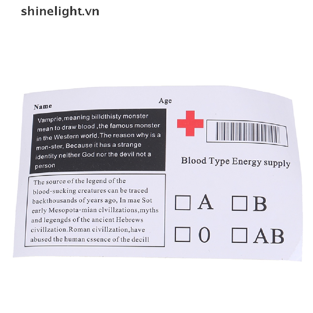Túi Đựng Nước Bằng PVC 350ml Dùng Hóa Trang Ma Cà Rồng Dịp Halloween