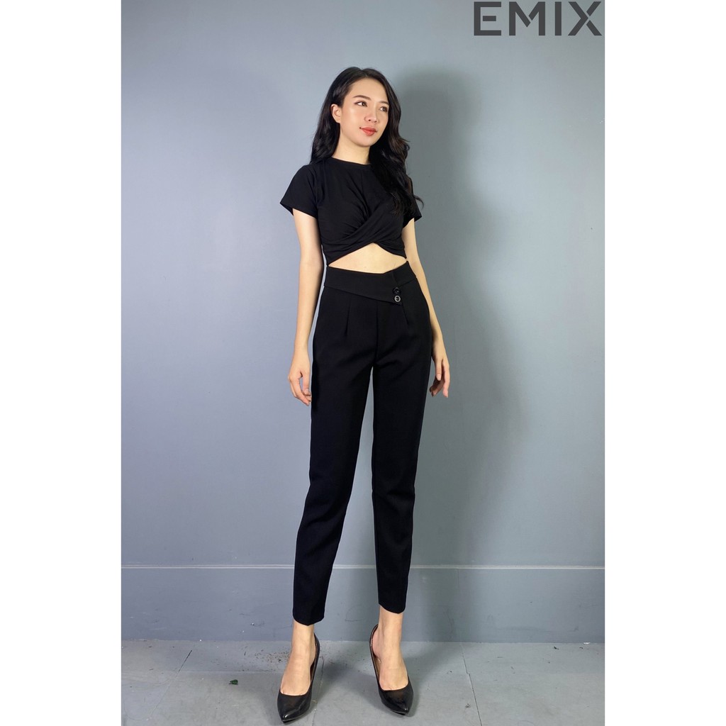 Quần tây công sở tuyết mưa màu đen 805 EMIX | BigBuy360 - bigbuy360.vn