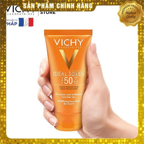 Vichy Ideal Kem Chống Nắng Chính Hãng Không Nhờn Rít SPF 50 UVA +UVB 50ml