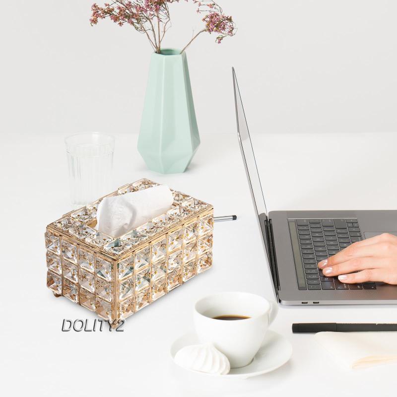 Vỏ Bọc Hộp Đựng Khăn Giấy Đính Pha Lê Trang Nhã Dành Cho Phòng Ngủ / Phòng Khách