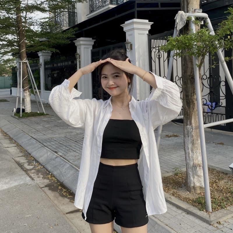🌿Áo Hai Dây Croptop Bản To Màu Trơn Có Mút Ngực Màu Trơn Thun Lụa - Mã: 321🌿TV - Fashion