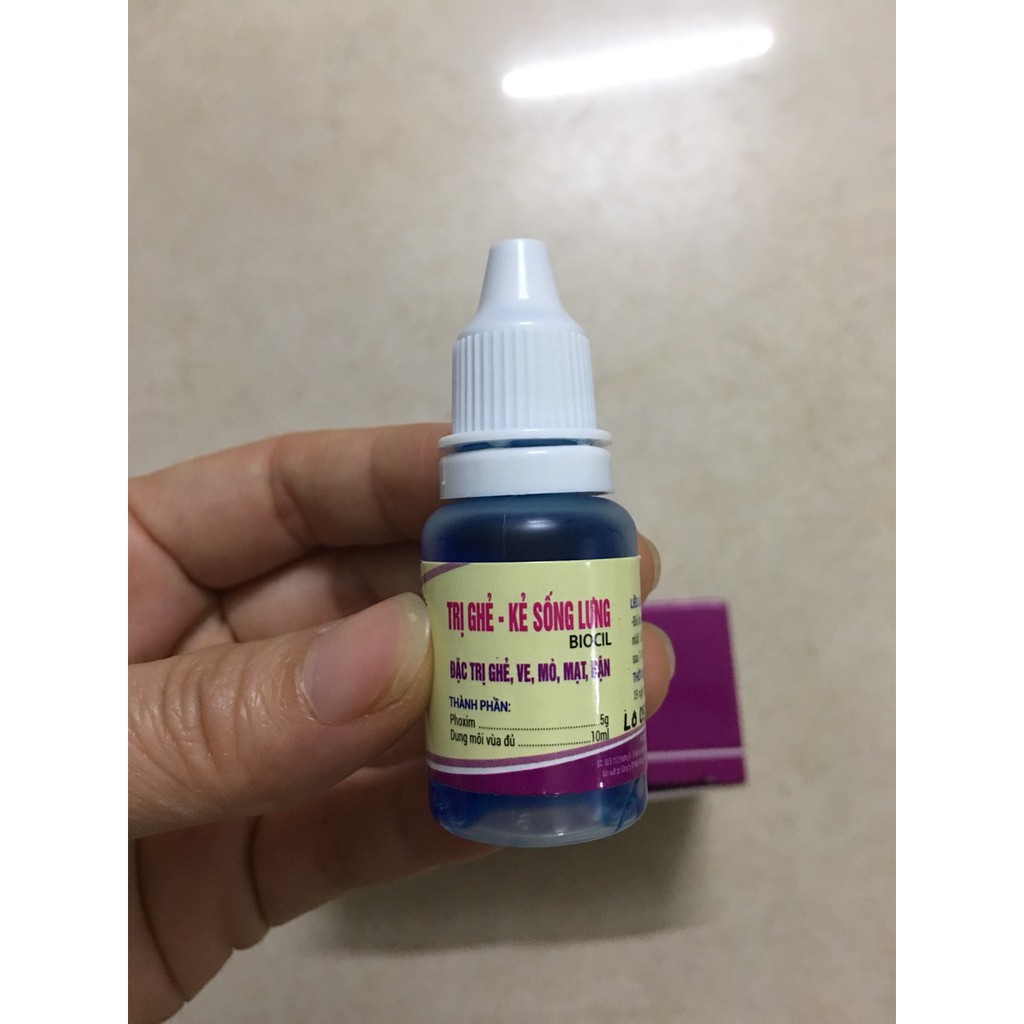 Kẻ lưng diệt ve, rận, ghẻ, mò, mạt, rận (10ml)