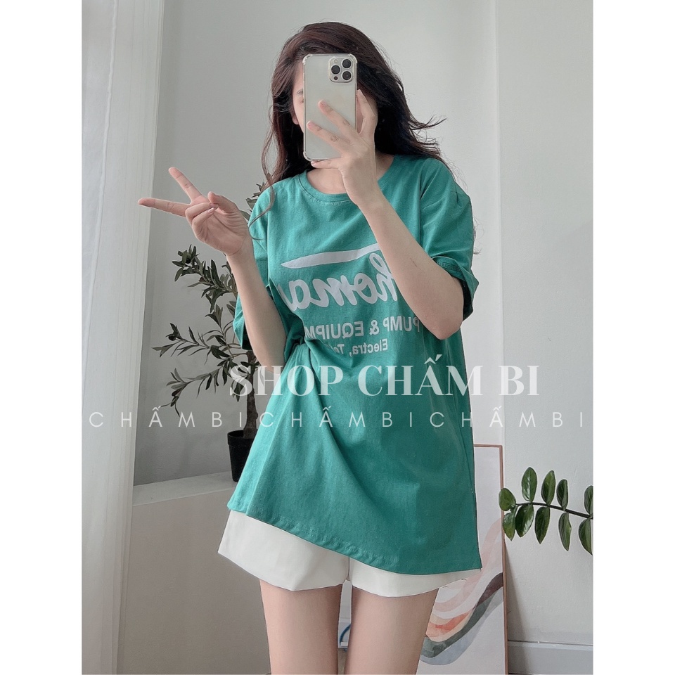 Áo phông nữ basic A.321, Áo thun nữ kiểu cộc tay họa tiết chữ THOMAS cách điệu - Thời trang nữ Chấm Bi