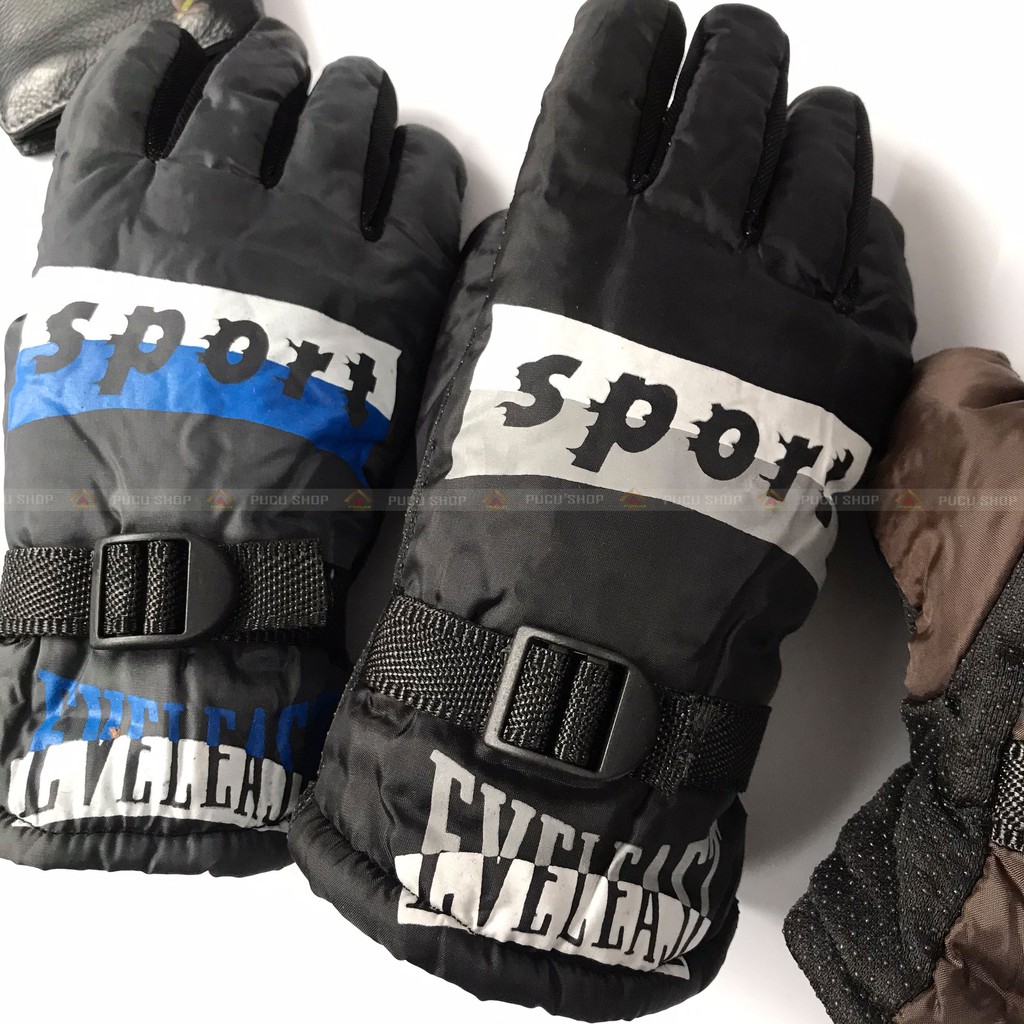 Găng tay lót lông nam mùa đông, chất liệu cotton canvas lót lông, chống đi mưa gió rét 3 màu sắc