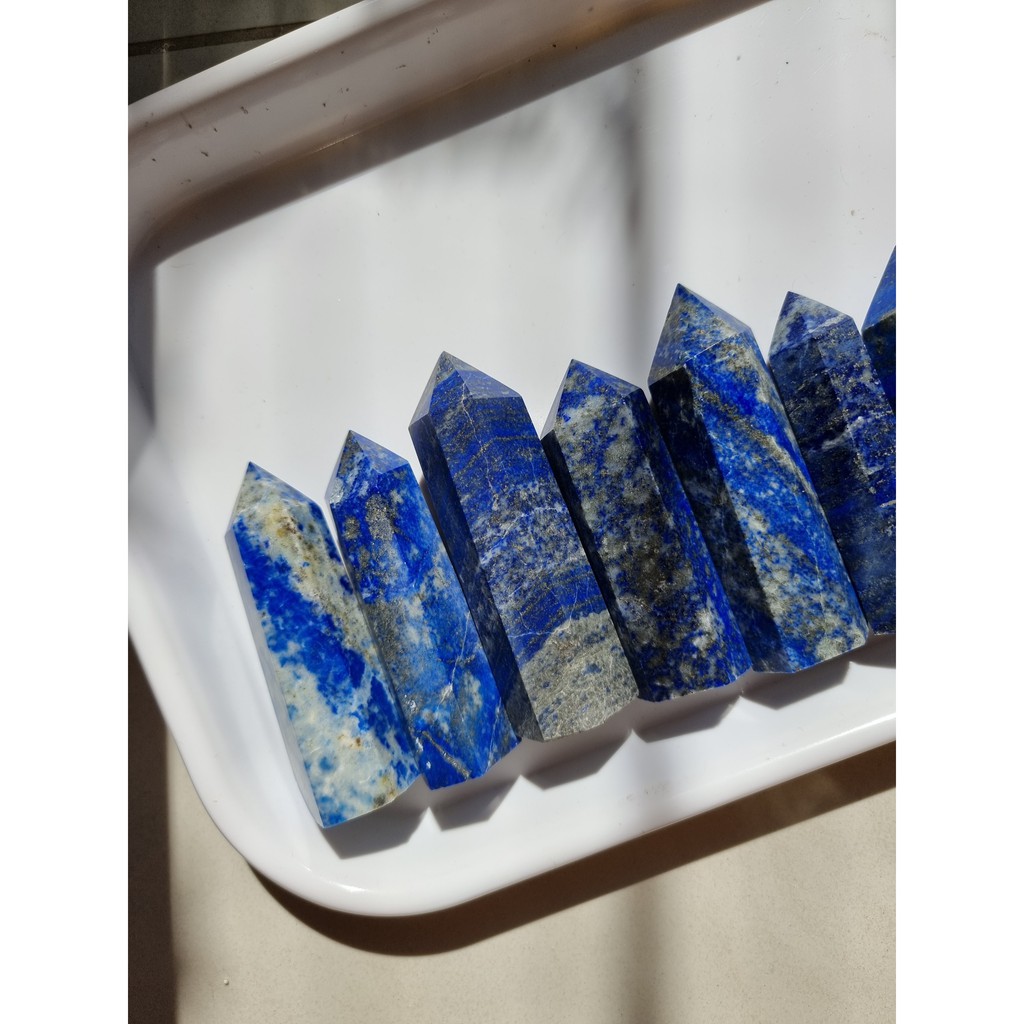 Trụ đá Lapis Lazuli (ngọc lưu ly) dùng thanh tẩy Tarot, Reiki, thiền định, phong thủy