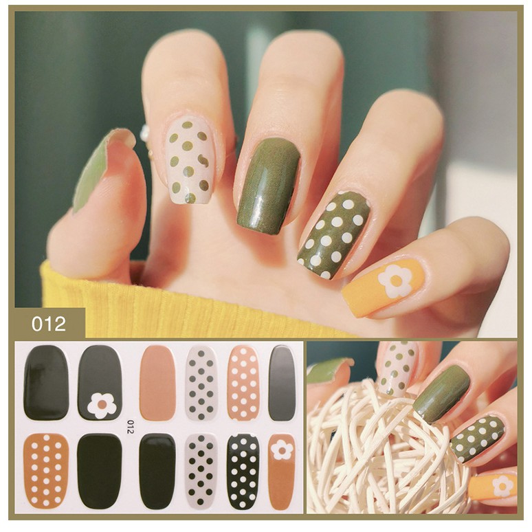 Nail sticker dán móng tay 3D chống nước siêu cute, thời trang chất lượng cao