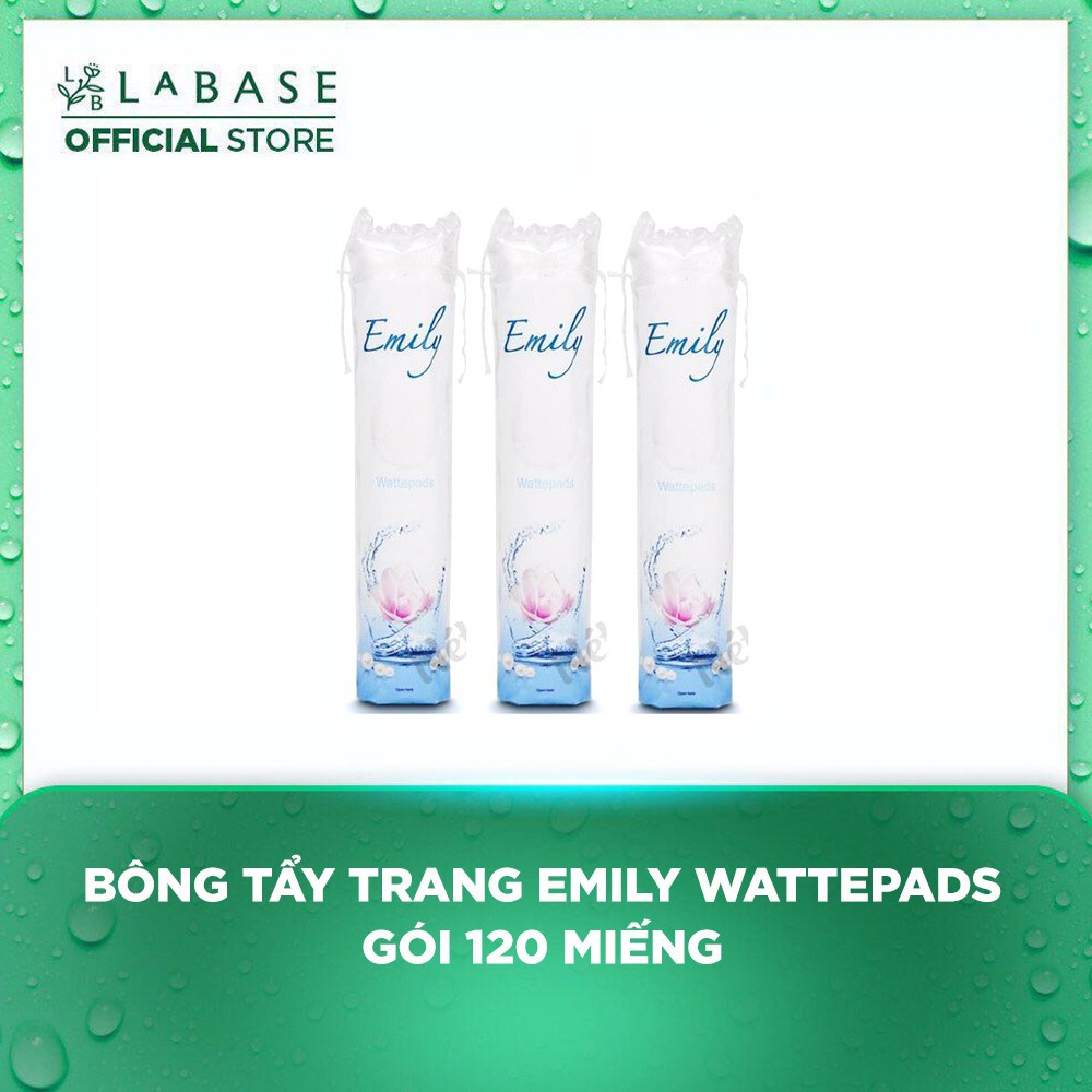 Bông tẩy trang Emily Wattepads Gói 120 miếng