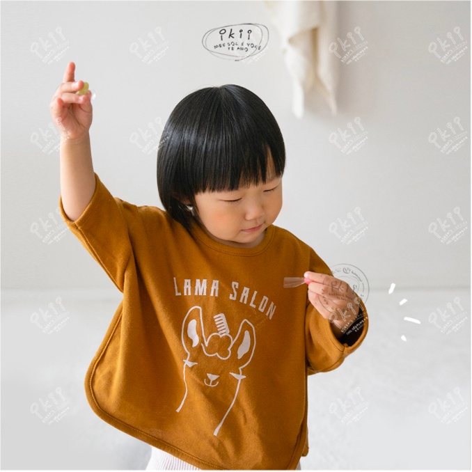 Áo phông Hàn Quốc cho bé - hoạ tiết lạc đà - ikii Llama
