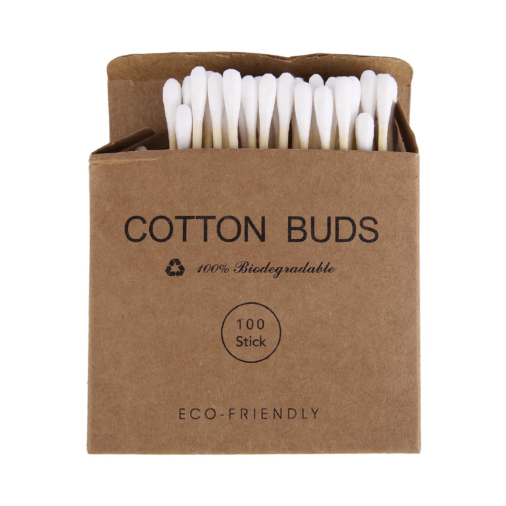 [Hàng mới về] Set 100/200 bông tăm bông cotton chất lượng cao